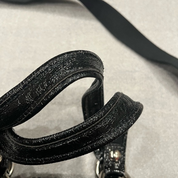 Coach Poppy Black Patent Leather Women's Hobo Tote Bag - Picture 3 of 11